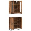 vidaXL Highboard 2 pcs Stare drewno Materiał drewnopochodny