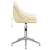 vidaXL Obrotowe krzesło stołowe, kremowe, obite sztuczną sk&oacute;rą