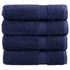 vidaXL Ręczniki premium, SOLUND, 4 szt., granatowe, 100x150 cm, 600 g/m&sup2;