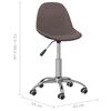 vidaXL Obrotowe krzesła stołowe, 4 szt., kolor taupe, obite tkaniną