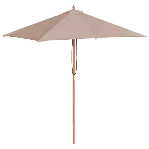 vidaXL Parasol ogrodowy na drewnianym słupku, 150 x 200 cm, taupe
