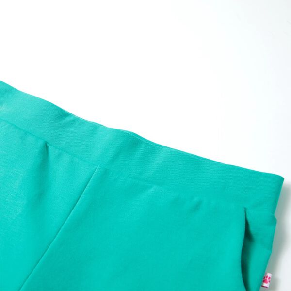 Spodnie dziecięce z szerokimi nogawkami, miętowe, 140