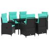 vidaXL Zestaw stolik&oacute;w kawowych z poduszką z poduszką 7 pcs