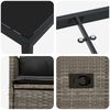 vidaXL Zestaw do jadalni w ogrodzie z poduszką 5 pcs Szary polirattan