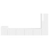vidaXL Zestaw szafek RTV 3 pcs Wysoki połysk biały
