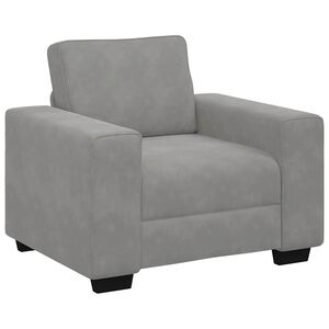 vidaXL Sofa Fotel Jasnoszary 100x77x82 cm Aksamit