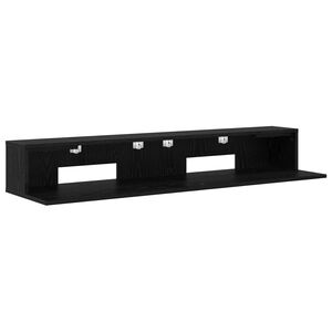 vidaXL Biurko studyjne Czarny dąb 130 x 36 x 19,5 cm