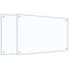 vidaXL Panele ochronne do kuchni, przezroczyste 2 szt. 80x50 cm, szkło