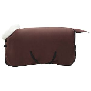 vidaXL Koc dla Koni Pełny Ciemny Brąz 75 cm Polarowy fleece