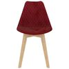 vidaXL Krzesła stołowe, 2 szt., winna czerwień, obite aksamitem