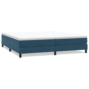 vidaXL Ł&oacute;żko typu Box Spring bez materaca Ciemnoniebieskie 200x210 cm