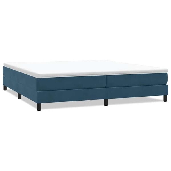 vidaXL Ł&oacute;żko typu Box Spring bez materaca Ciemnoniebieskie 200x210 cm
