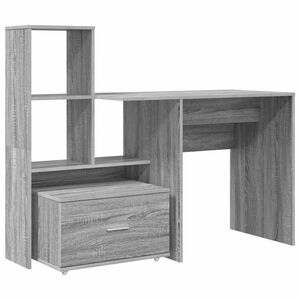vidaXL Biurko Szary Sonoma Drewno inżynieryjne 131,5 x 50 x 106,5 cm