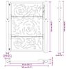 vidaXL Brama ogrodowa 105x130 cm Stal nierdzewna Wzór płomienia