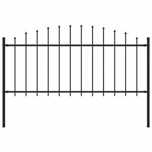 vidaXL Ogrodzenie ogrodowe Woerden z wł&oacute;cznią, stalowe, 170x75 cm, czarne