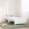 vidaXL Ramka ł&oacute;żka z materacem Biały 80 x 200 cm Lite drewno sosnowe