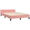 vidaXL Rama ł&oacute;żka bez materacem, r&oacute;żowa, 120x190 cm, aksamit