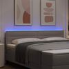 vidaXL Wezgłowie LED Ze LED Lights Ciemnoszary 180 cm Poliester
