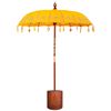 vidaXL Baliński Parasol z Bazą 260 Ż&oacute;łty i brązowy 190 x 190 x 295 cm