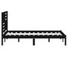 vidaXL Rama łóżka, czarna, lite drewno sosnowe, 140x190 cm
