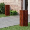 vidaXL Słoneczna LED lampa na ścieżkę 2 pcs Stal Corten Stal Corten