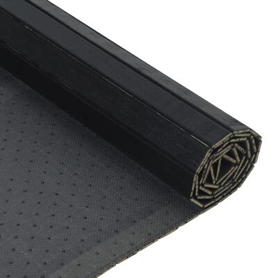 vidaXL Dywan prostokątny, czarny, 60x200 cm, bambusowy
