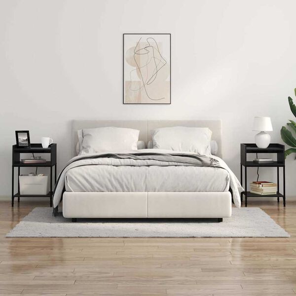 vidaXL Szafka Nocna Czarny Dąb 40 x 40 x 61 cm Materiał drewnopochodny