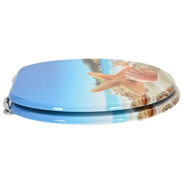 vidaXL Deska toaletowa Jasnoniebieski 44 x 38 cm Płyta MDF