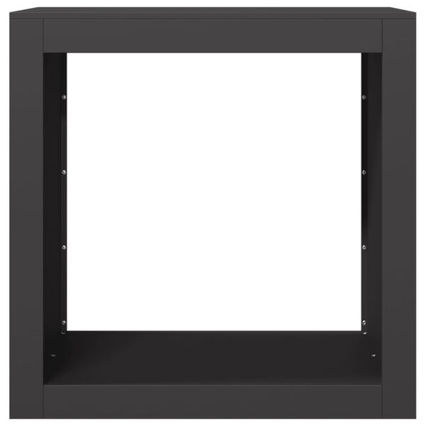 vidaXL Stojak na drewno opałowe, czarny, 60x40x60 cm, stalowy