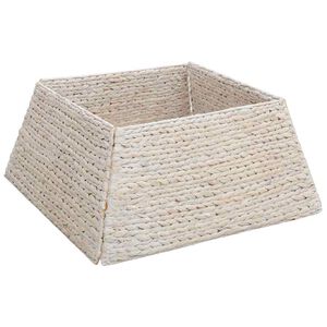 vidaXL Kołnierz do Choinki Biały 60 x 60 x 28 cm Hiacynt wodny