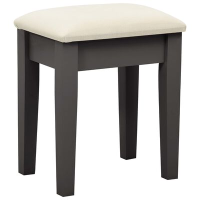 vidaXL Toaletka ze stołkiem, szara, 65x36x128 cm, drewno paulowni, MDF