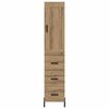 vidaXL Highboard z szufladą Dąb rzemieślniczy 34,5 x 34 x 180 cm