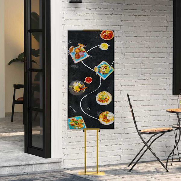 vidaXL Stoiska na targi złoty 30 x 23,5 x 210 cm Stal