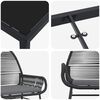 vidaXL Zestaw do jadalni w ogrodzie z poduszką 7 pcs Czarny polirattan