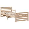 vidaXL Ramka ł&oacute;żka z materacem Brązowy 80 x 200 cm Lite drewno sosnowe