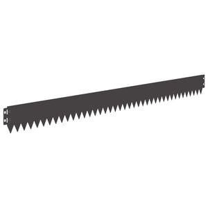 vidaXL Krawężnik do trawnika 10 pcs 103 x 10 cm Stal Czarny