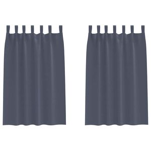 vidaXL Firany blackout z k&oacute;łkami 2 szt. antracytowy 175 x 140 cm