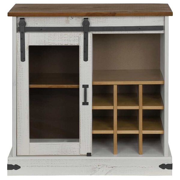 vidaXL Komoda HALDEN z drzwiami przesuwnymi Biała 80x40x80 cm