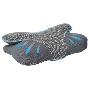 vidaXL Poduszka na Szyję Szary 58 x 36 x 13 cm Pianka z pamięcią