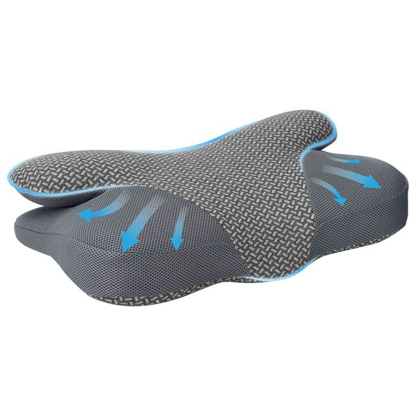 vidaXL Poduszka z poduszką Szary 59 x 38 x 14 cm Poliester