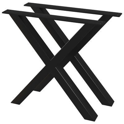 vidaXL Nogi do stołu, 2 szt., kształt litery X, 80 x 72 cm