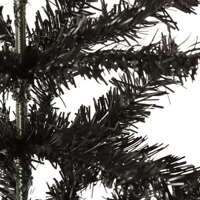 vidaXL Smukła choinka, czarna, 150 cm