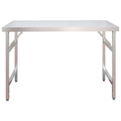 vidaXL Kuchenny stół roboczy z półką, 120x60x115 cm, stal nierdzewna