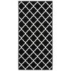 vidaXL Chodnik dywanowy, BCF, czarno-biały, 100x250 cm