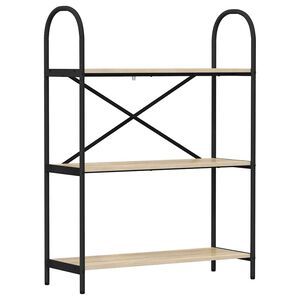 vidaXL P&oacute;łka na książki 3 poziomy 80 x 30 x 109 cm Drewno inżynieryjne