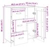 vidaXL Szafka, biała, 69,5x34x90 cm, materiał drewnopochodny