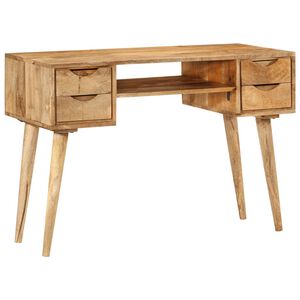 vidaXL Biurko z szufladami, 110x47x76 cm, lite drewno mango