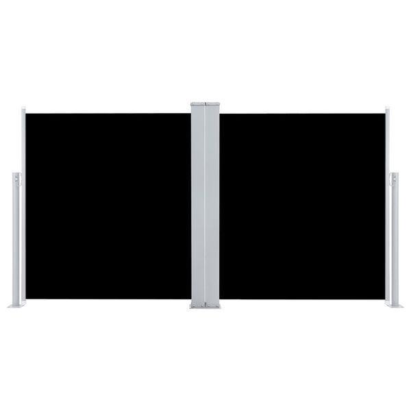 vidaXL Zwijana markiza boczna, czarna, 100 x 600 cm