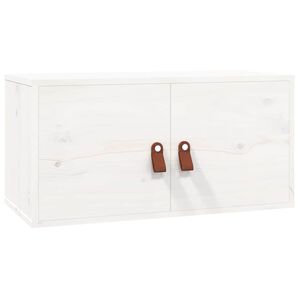 vidaXL Szafka ścienna, biała, 60x30x30 cm, lite drewno sosnowe