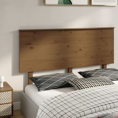 vidaXL Wezgłowie łóżka, miodowy brąz, 154x6x82,5 cm, drewno sosnowe